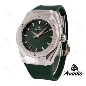 ساعت مردانه هابلوت چند ضلعی سیلور سبز m-0965