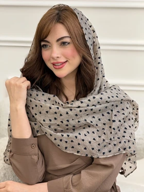 شال مجلسی حریر طرح قلب