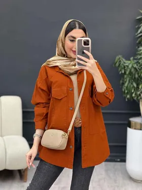 مانتو لینن چهار جیب
