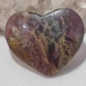 سنگ فلوریت تراش قلب (فلورین) کد 3