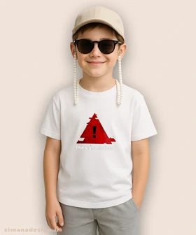 تیشرت بچگانه طرح مثلث سیگنال از دست رفته کد 965