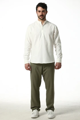 پیراهن یقه قاپک دار مردانه