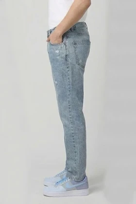 شلوار مام مردانه جین یخی سنگ شور سایز بزرگ با کیفیت SM226