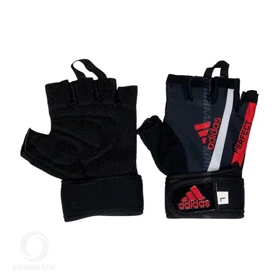 دستکش نیم انگشتی بدنسازی مدل NBZ-58 (قرمز)