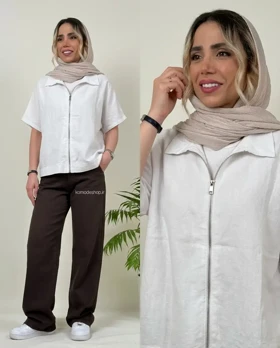 وست لینن زنانه مدل ارغوان (سفید)