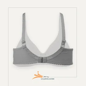 سوتین نخ پنبه طوسی فنردار ژوردار برند آداک