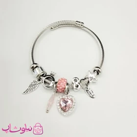 دستبند زنانه پاندورا نقره ای مدل بال فرشته کد 200