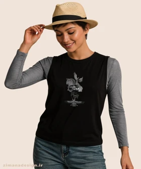 تاپ مردانه و زنانه اصیل ایرانی طرح چو ایران نباشد تن من مباد کد 997