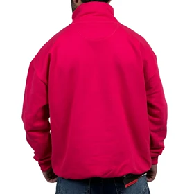 دورس مردانه یقه نیم زیپ صورتی طرح ساده