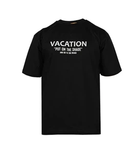 تیشرت Vacation یقه گرد مردانه مشکی طرح دار