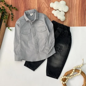 پیراهن کتان پسرانه 1تا1.5سال