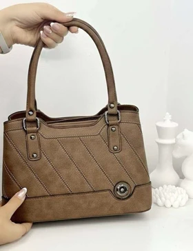 کیف دستی و دوشی رنگ عسلی قهوه ای