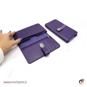 کیف پول زنانه چرم دست دوز mrc2714-09