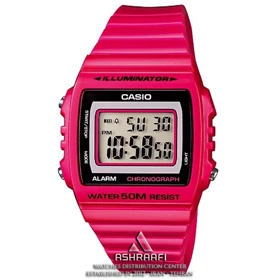 ساعت کاسیو صورتی Casio W-215H-4AV