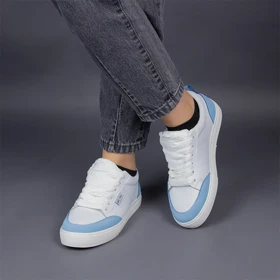 ونس زنانه کبریتی سفید آبی کد 2274