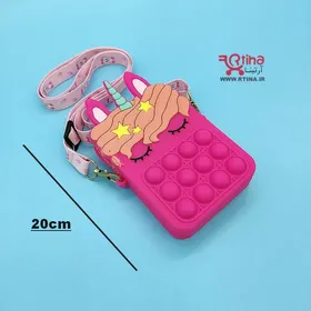 کیف پاپیت یونیکورن سایز بزرگ (20cm) مدل سیلیکونی تک شاخ