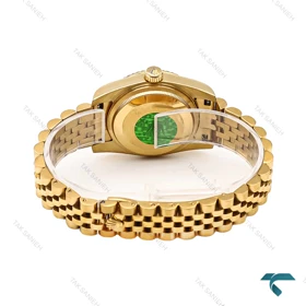 ساعت زنانه رولکس طلایی صفحه سفید متوسط Rolex-6636-L