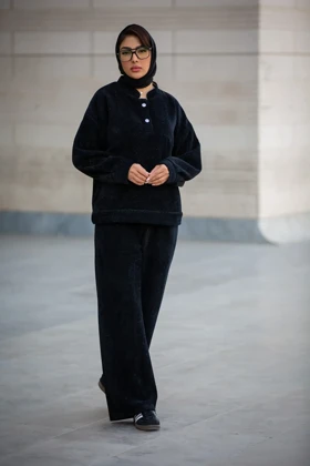 دورس بیسکوییتی یقه دیپلمات سجاف دار (ست پاییزه)