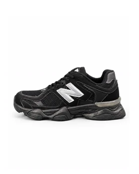 کفش کتانی بزرگ پا مدل نیوبالانس 9060 مشکی دوخت سفید New Balance 9060