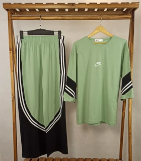 ست تیشرت شلوار لانگ (MG-12- 6172) (سبز)