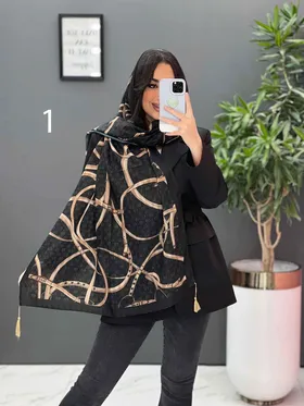 شال حریر نخ طرح گوچی