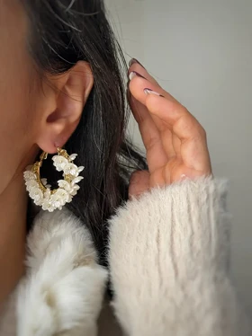 گوشواره حلقه گل