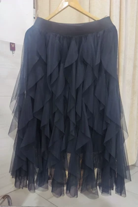 دامن توری زنانه مشکی