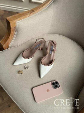 کفش جلو پرچی پاشنه 6.5 سانت