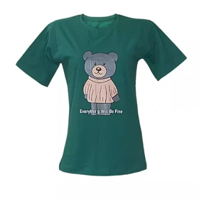 تیشرت زنانه خرسی نخ پنبه