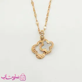 گردنبند دخترانه ونکلیف سفید رزگلد