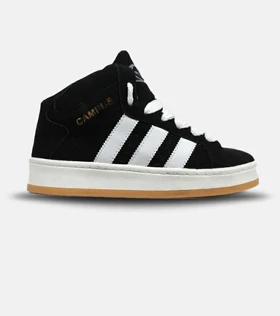 کفش کتانی نیم ساق مردانه و زنانه مشکی سفید ADIDAS Campus