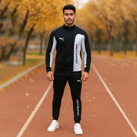 ست سویشرت شلوار مردانه مشکی مدل MotorSport