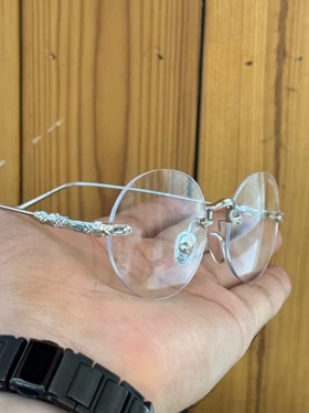 عینک کروم هارتز کد 189210 Chrome Hearts (نقره‌ای)