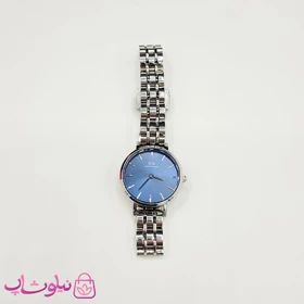 ساعت مچی دنیل ولینگتون زنانه مدل عقربه ای با بند نقره ای و صفحه آبی کد 3700