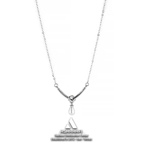 گردنبند نقره‌ای مروارید Pearl Necklace S2