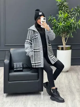 پالتو ترکیبی چهارخانه