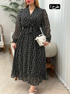 پیراهن حریر پایین چین 3939