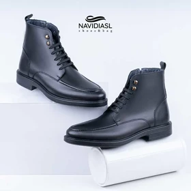 نیم بوت مردانه چرم کلاسیک کد 7022011