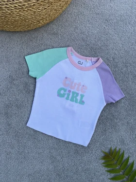 تیشرت دخترانه طرح Cute Girl