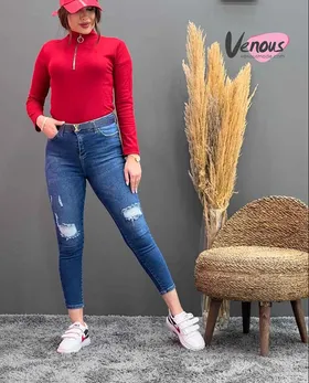 شلوار جین آبی تیره