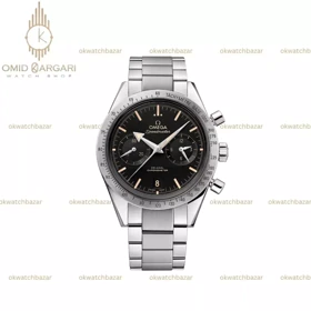 ساعت مچی امگا اسپیدمستر بند سیلور صفحه مشکی Omega Speadmaster