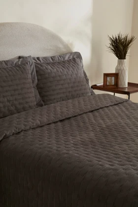 ست روتختی دو نفره Karaca Home مدل Gilda پلیاستر - طوسی
