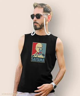 تاپ مردانه و زنانه طرح وان پانچ من شخصیت سایتاما کد 901