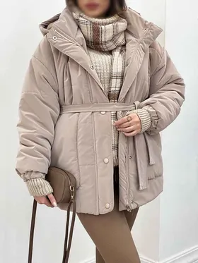 کاپشن کلاهدار دوجیب