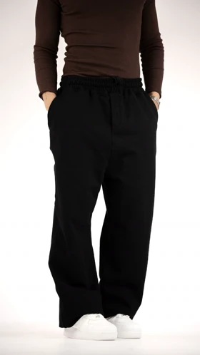 شلوار جاگر دورس پولار خورده فول بگ مشکی فوق‌العاده شیک ترند 2026