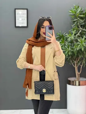 مانتو لینن پشت گت چهار جیب