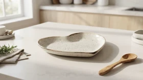 بشقاب سرامیک روستیک قلب