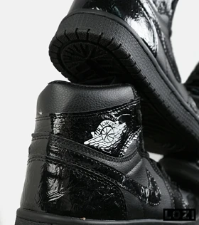 کفش کتانی مردانه و زنانه ساق‌دار مشکی NIKE jordan 1