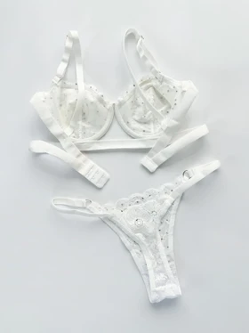 ست شورت و سوتین فانتزی نگین‌دار شهره