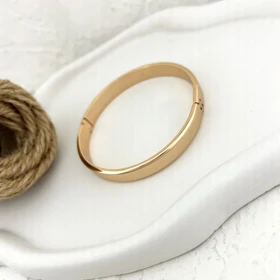 دستبند النگویی زنانه طرح آینه ایی با رنگ ثابت